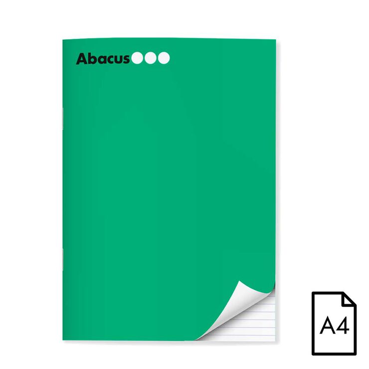 Llibreta grapada Abacus A4 48 fulls ratlla verd