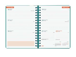 Agenda Finocam escolar Cosmo 1/4  sem/vista cat 2025-26 aqua