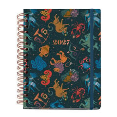 Agenda Miquelrius Plus Wire-O Dia P&agrave;gina Multiling&uuml;e 2027 Zodiac