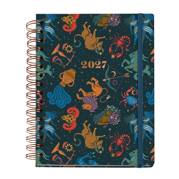 Agenda Miquelrius Plus Wire-O Dia P&agrave;gina Multiling&uuml;e 2027 Zodiac