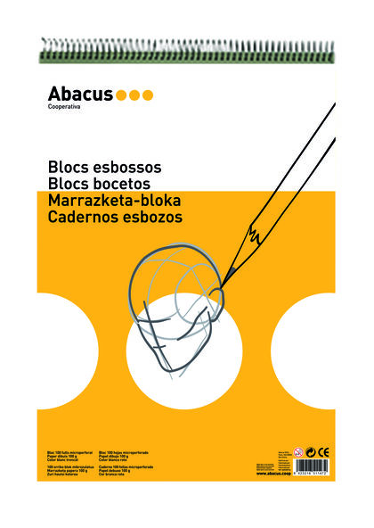 Bloc d'esbossos Abacus A4, 100 fulls