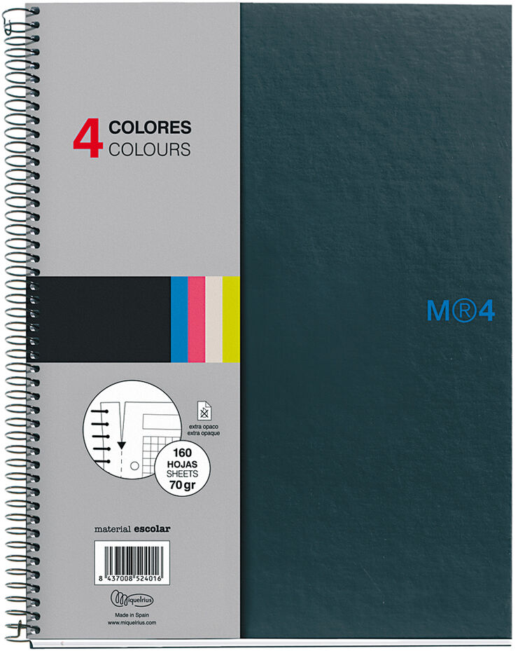 Notebook Miquelrius Foli 160 fulls 5x5 grafit