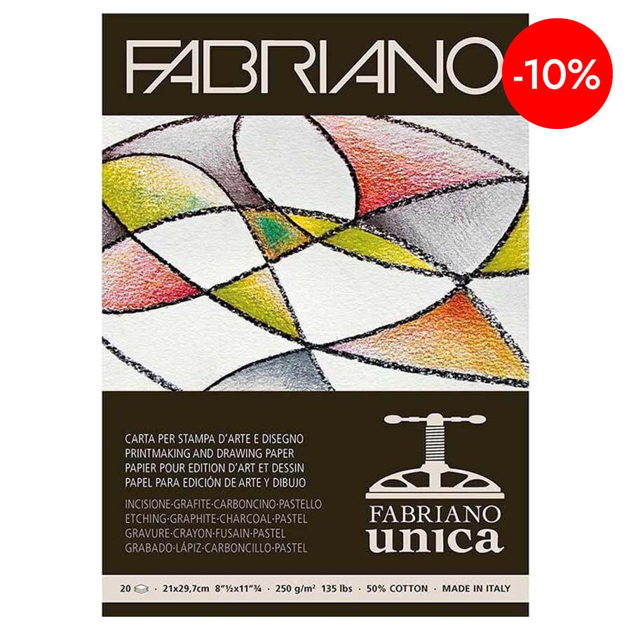 Bloc Dibujo/grabado Fabriano Unica A4 250g
