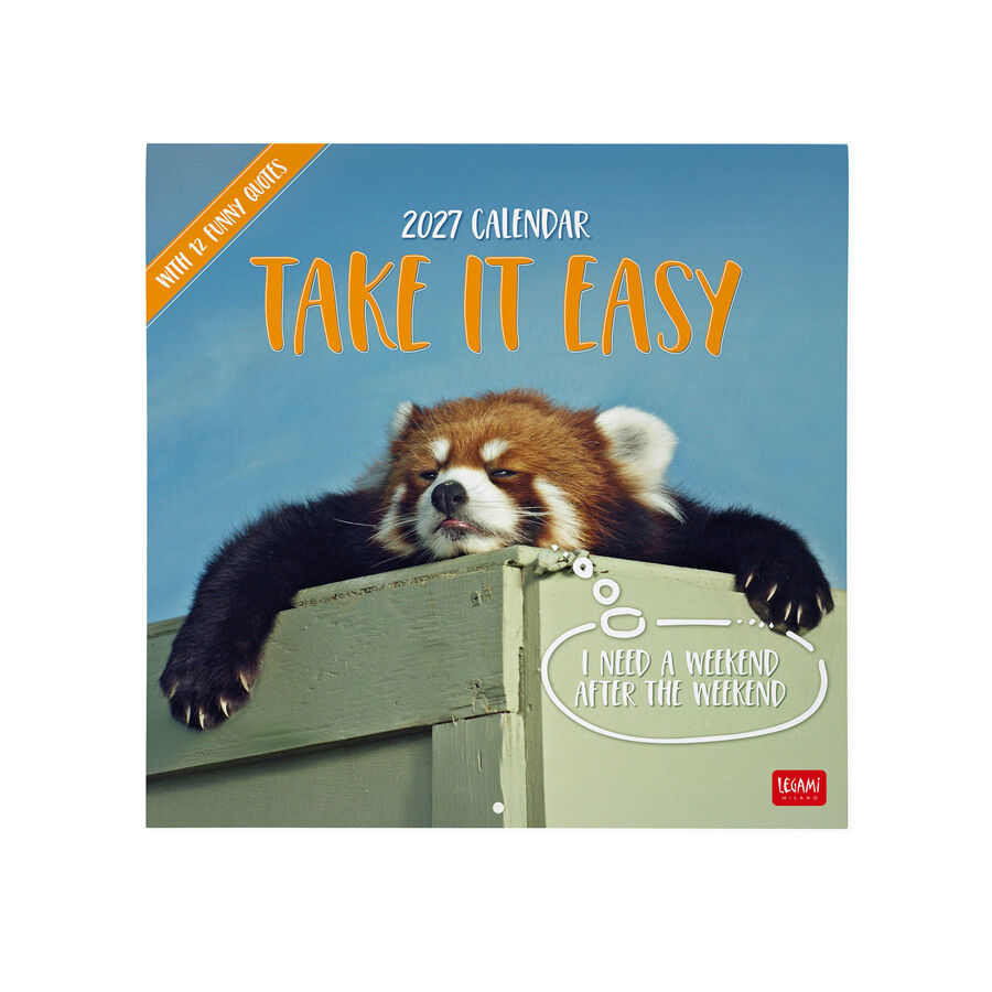 Calendario Legami 30x29 Pared Take It Easy Multiling&uuml;e 2027