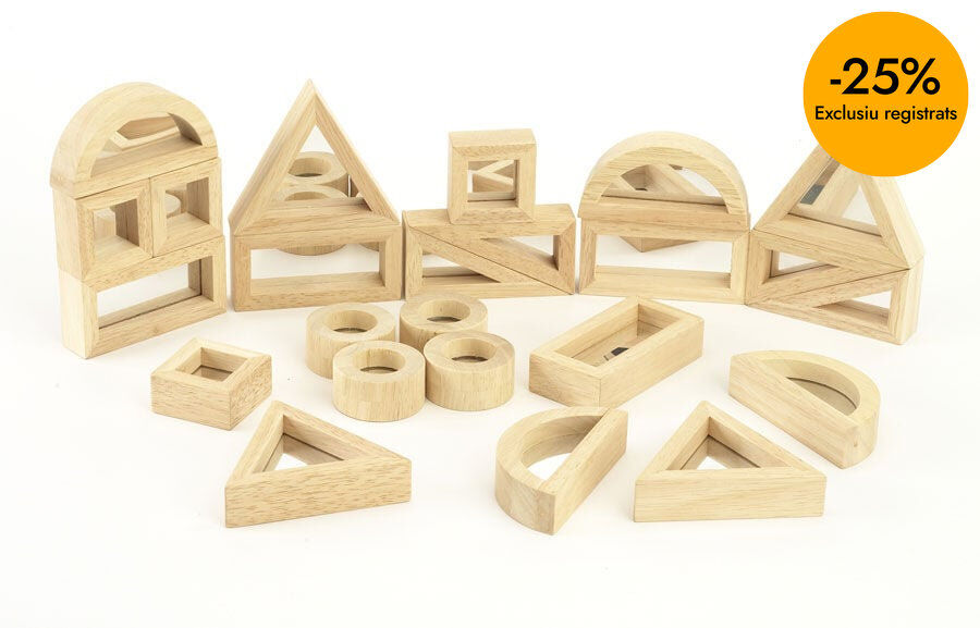 Blocs de fusta amb miralls