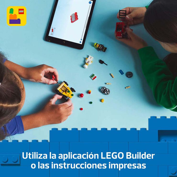 LEGO® LEGO City Pack de Coches de Carreras: Pizza vs. Camión de Bomberos 60458