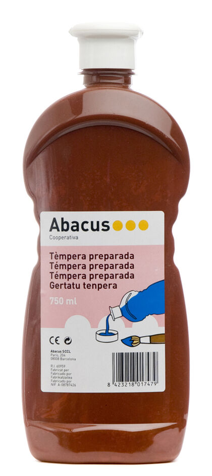 Témpera preparada Abacus 750 ml marrón