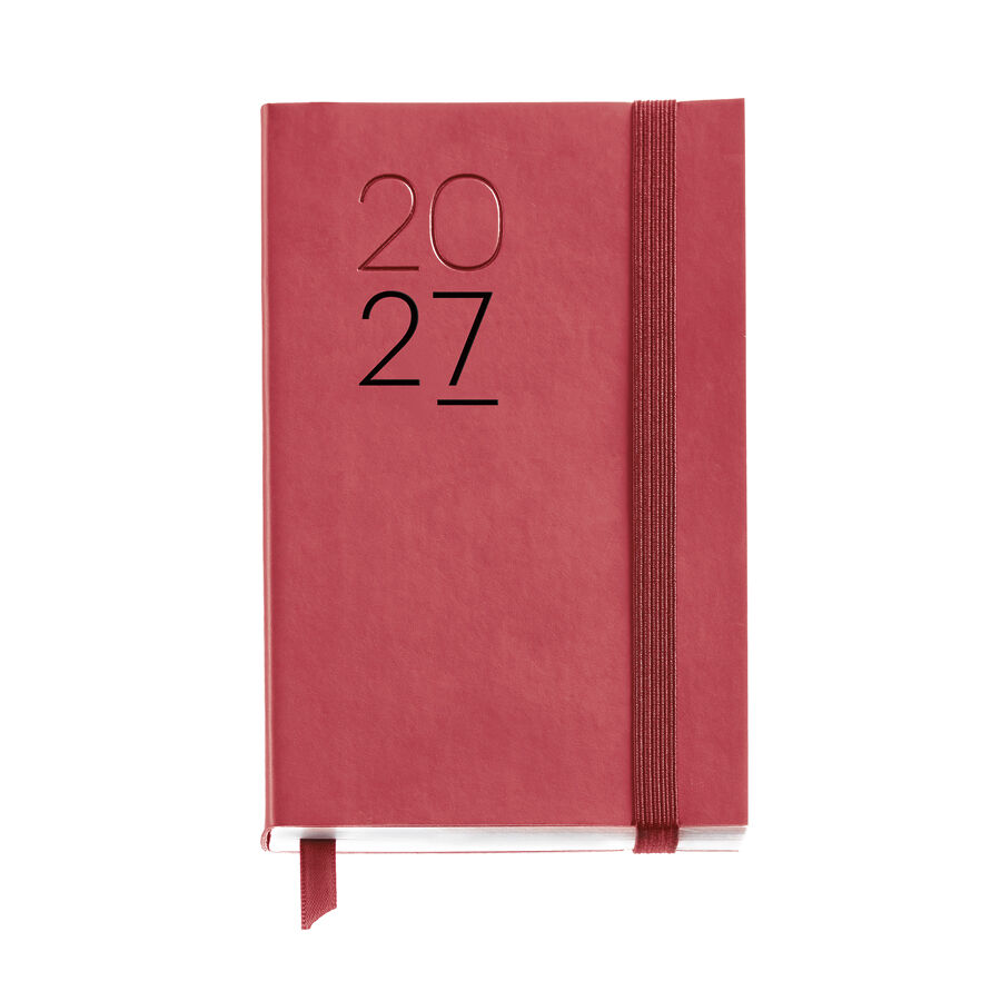 Agenda Miquelrius Passport Setmana Vista Multiling&uuml;e 2027 Luxor Vermell