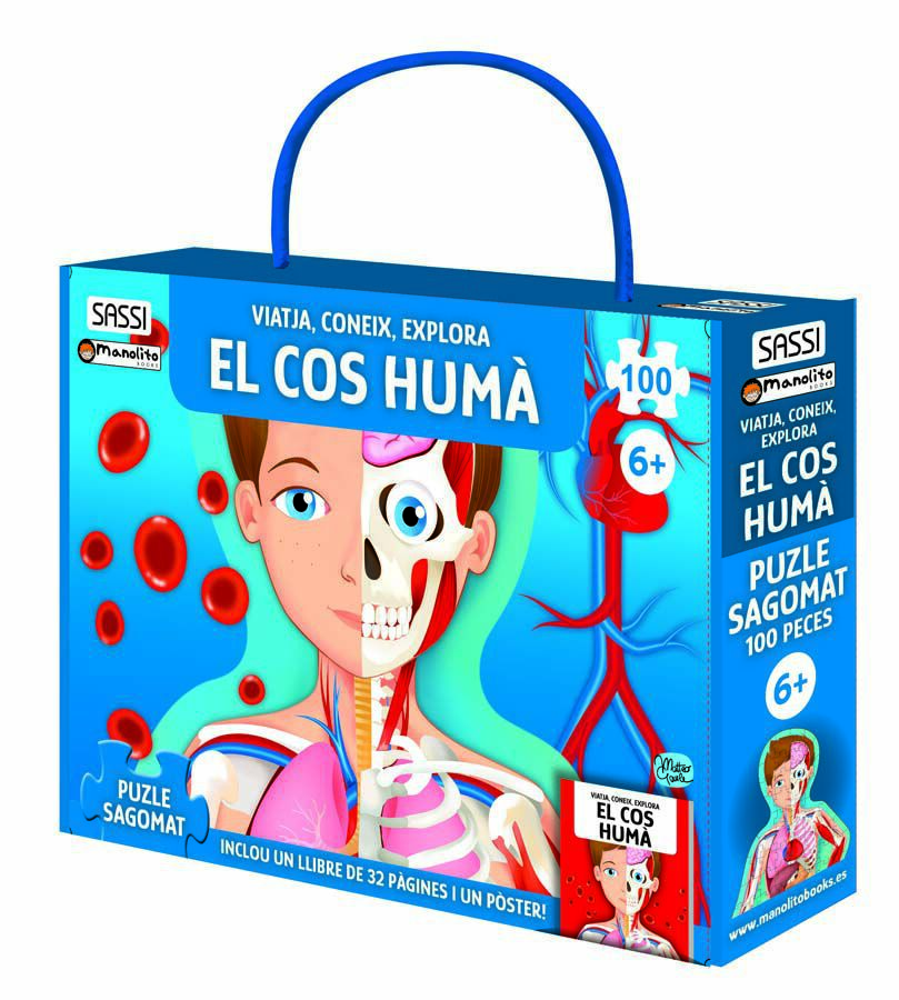 Libro y puzle El cos hum&agrave; 100 piezas