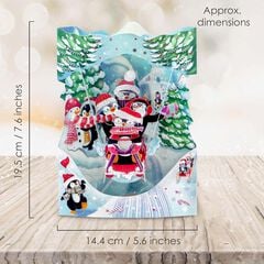 Postal Swing Navidad Pingüinos