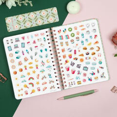 Agenda Finocam Flower Journal D&iacute;a P&aacute;gina 2027 Catal&aacute;n Verde