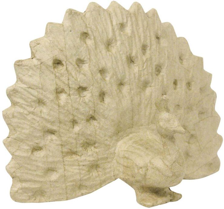 Figura papel maché Décopatch Pavo real 24cm