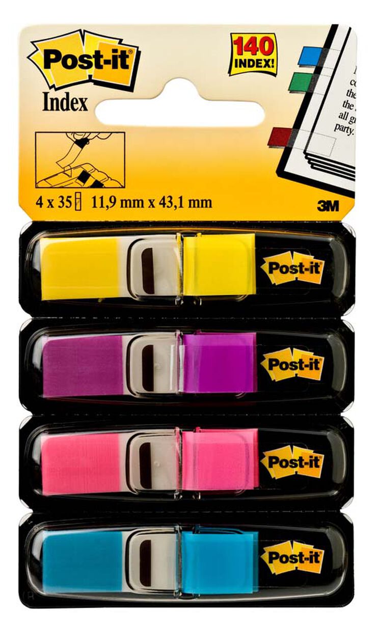 Banderitas Post-It Index 4 colores brillantes