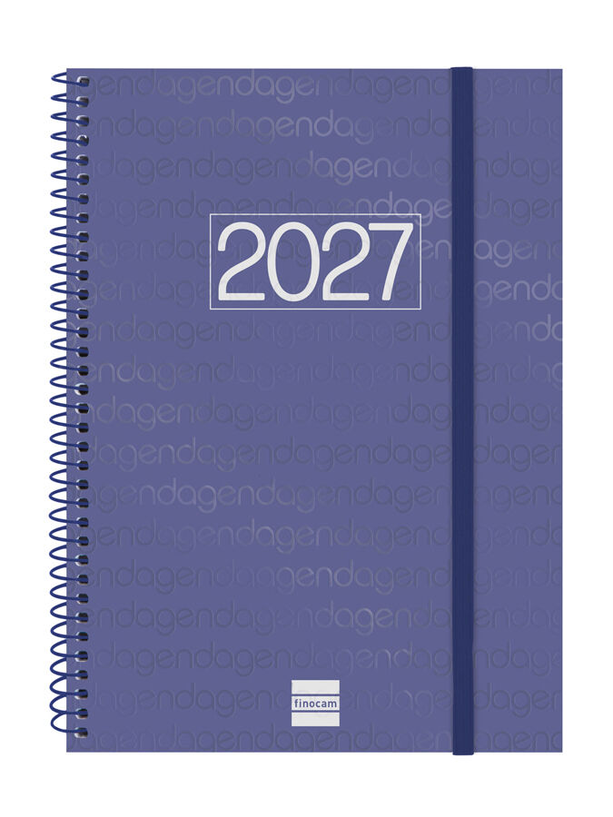 Agenda Finocam Year Semana Vista Horizontal 2027 Catal&aacute;n Azul