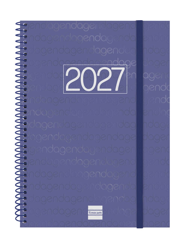 Agenda Finocam Year Semana Vista Horizontal 2027 Catal&aacute;n Azul
