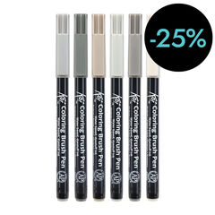 Retoladors Brush Koi urban 6 colors