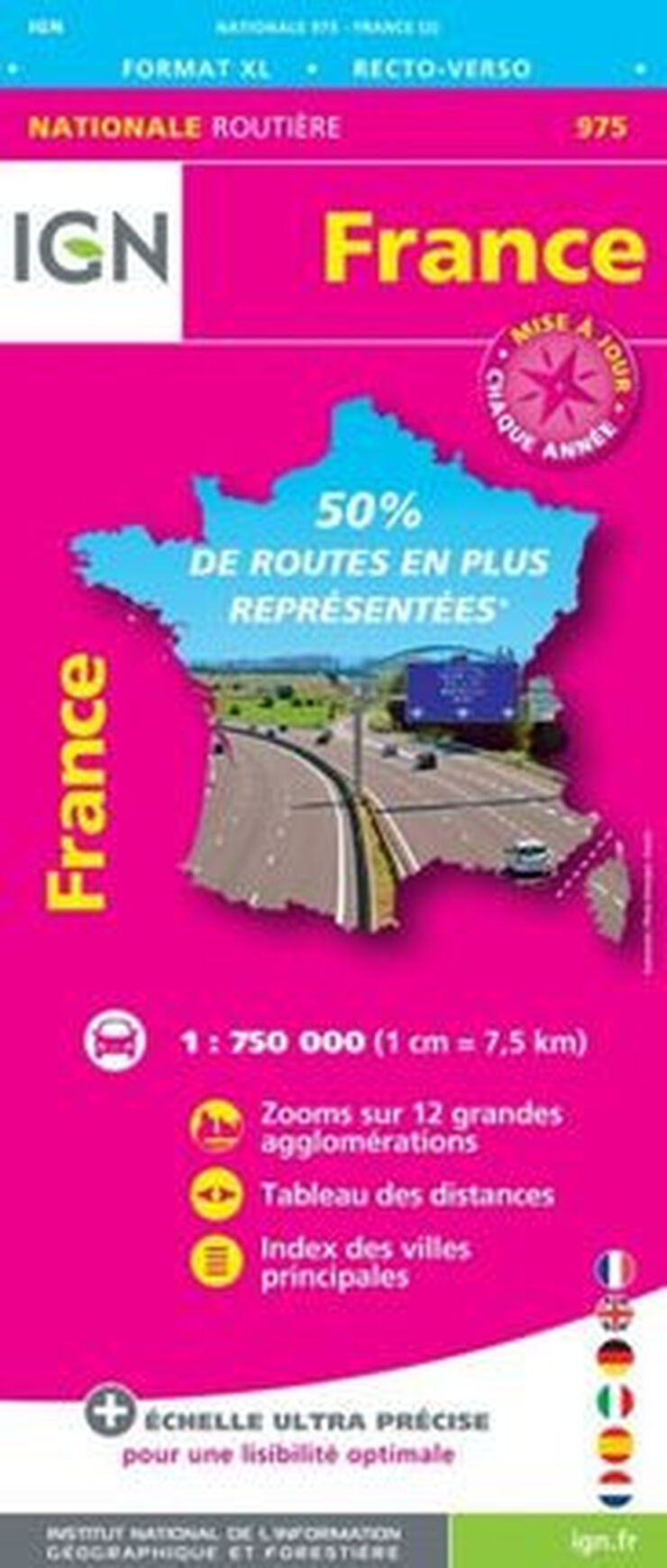 975 FRANCE 2019 1:750.000 RECTO-VERSO