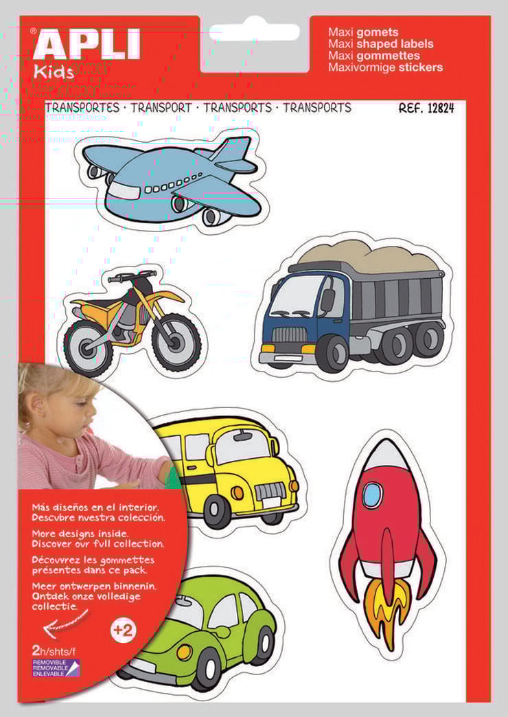 Gomets tem&agrave;tics Apli Maxi Transports 2 fulls 24u