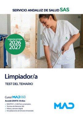 Limpiador/a del Servicio Andaluz de Salud. Test del temario