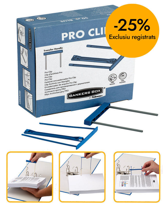 Enquadernador Fastener pl&agrave;stic 80mm blanc 100u