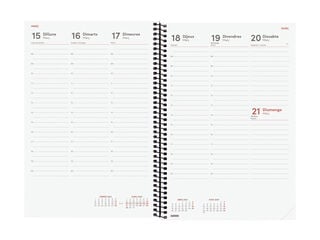 Agenda Finocam Opaque Semana Vista Vertical 2027 Catal&aacute;n Negro
