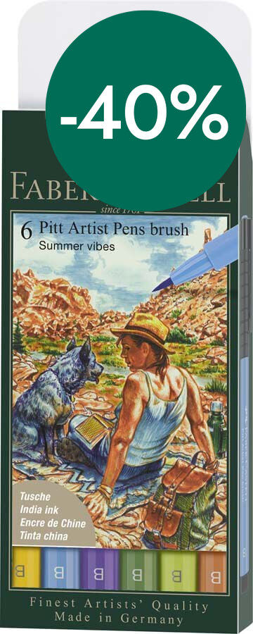 Pitt Artist Pen brush Sumer Vibes 6 c