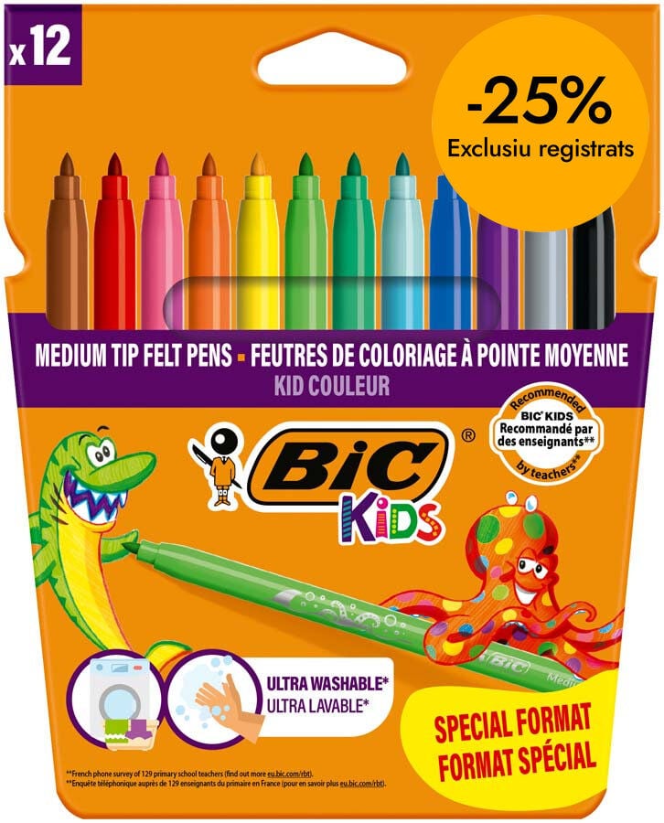 Rotuladores de colores&nbsp;Bic&nbsp;Kids&nbsp;Color 12 colorsu