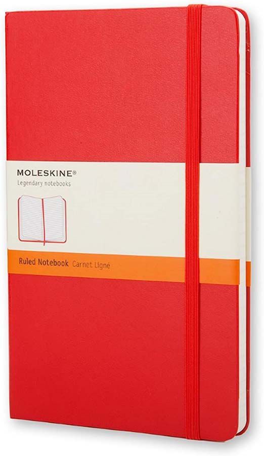 Libreta Moleskine P raya rojo