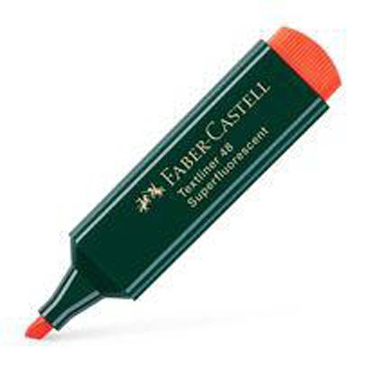Marcador flúor Faber-Castell 48 naranja 10u