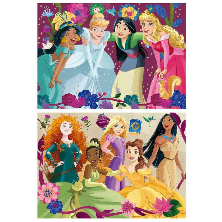 Puzle 2x48 piezas Disney Princess