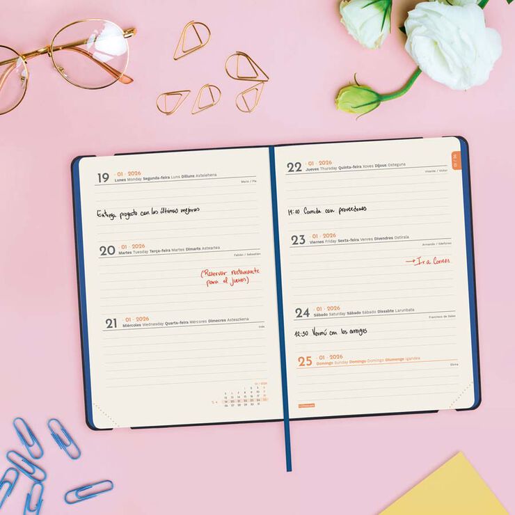 Agenda Finocam Joy F4 sem/vista horizontal cas 2026 Fiona