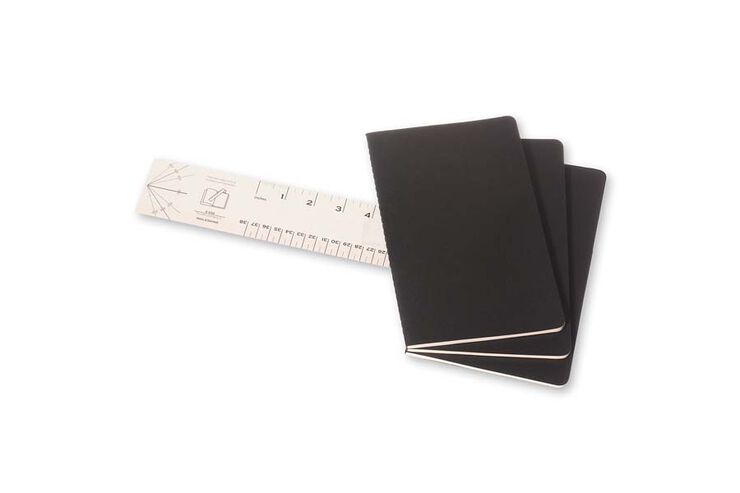 Pack 3 Libretas Moleskine P Negro Raya