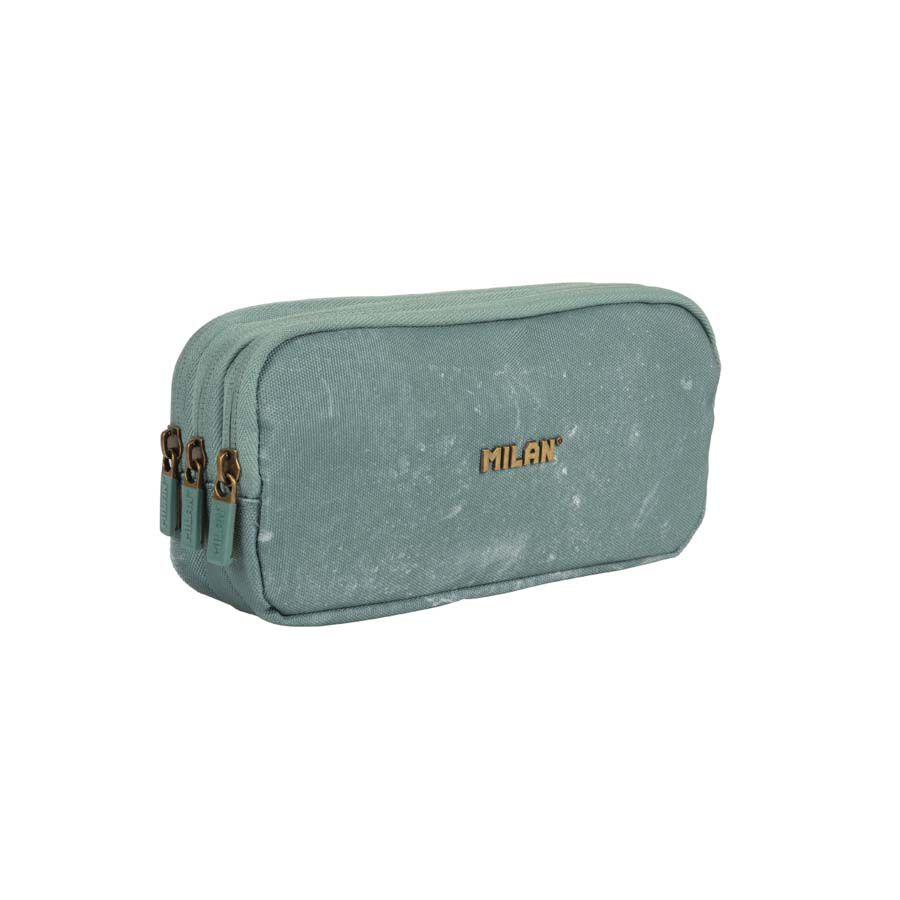 Estuche Milan Lava de 3 Cremalleras Verde