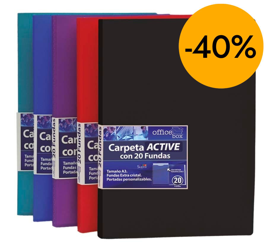 Carpeta 20 fundas A5 Office Box Supra