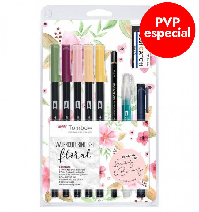 Set Acuarela Tombow Floral