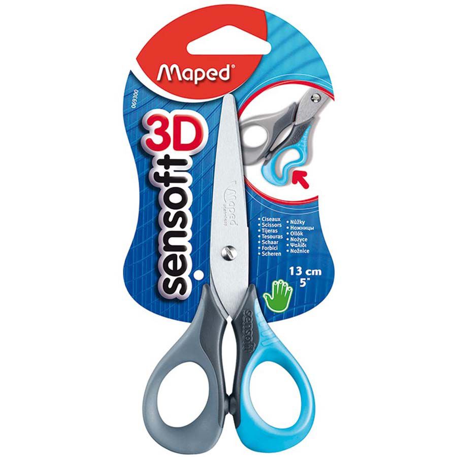 Tijera diestros/zurdos Sensoft 13cm