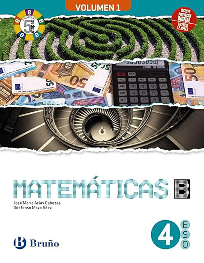 Matem&aacute;ticas 4 B Eso 3 Vol&uacute;menes Proyecto 5 Etapas