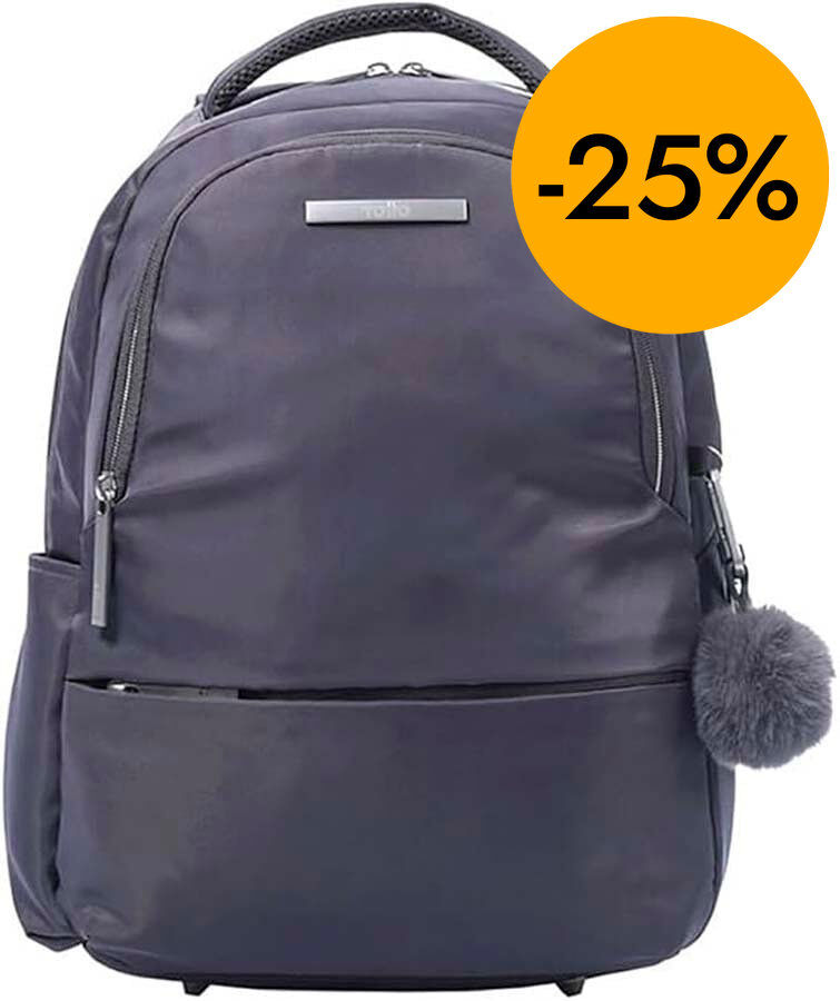 Mochila Totto Adelaide gris