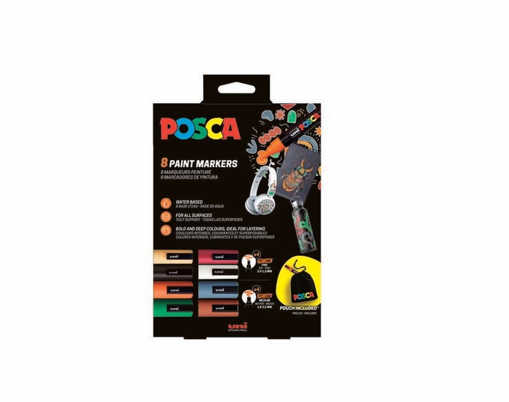 Rotuladores Posca PC-5M/3M 8 colores