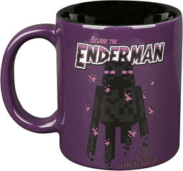 Tassa Enderman  Cer&agrave;mica Lila Minecraft