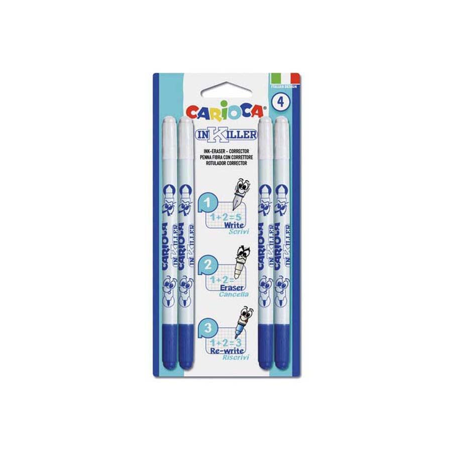 Rotuladores borratintas doble punta Carioca 4u