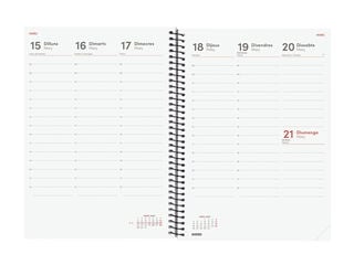 Agenda Finocam Year Semana Vista Vertical 2027 Catal&aacute;n Negro