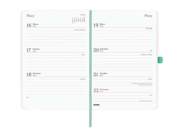 Agenda Finocam 16 meses Capri F4 sem/vista cat 2025-26 jungla