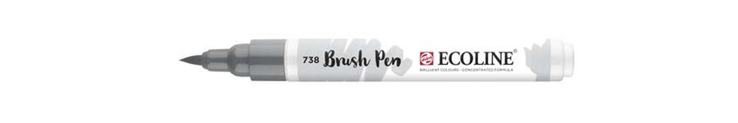 Retolador Ecoline Brush Pen gris fred clar 738