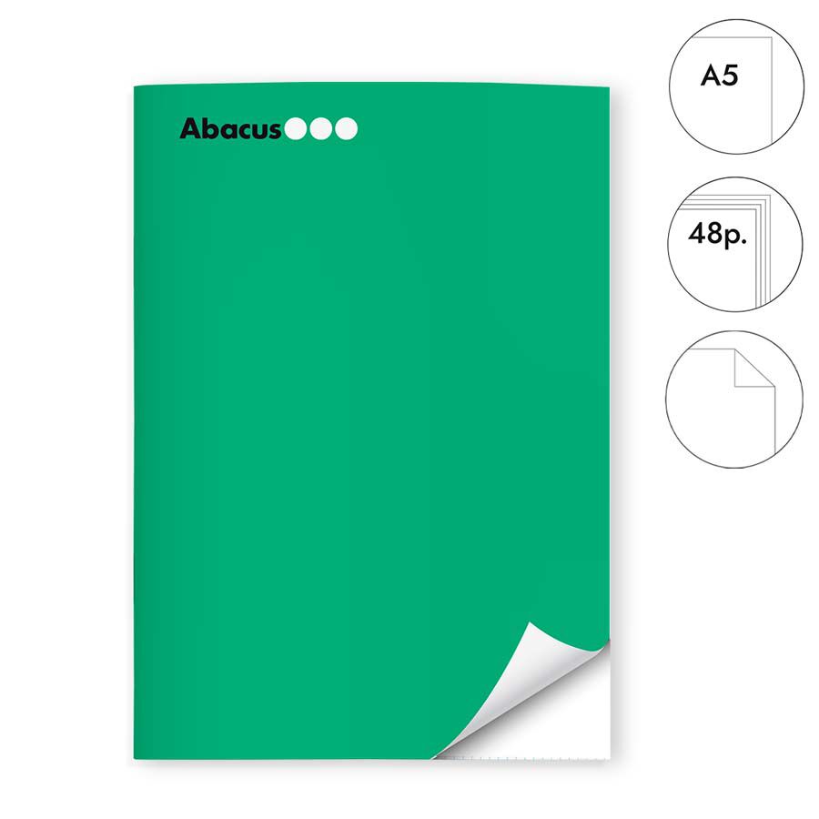 Libreta grapada Abacus A5 48 hojas liso verde