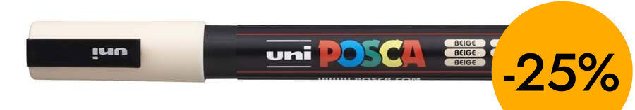 Rotulador Posca PC-3M 0,9-1,3mm beige