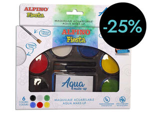 Maquillatge aquarel·lable Alpino Fiesta 6 colors
