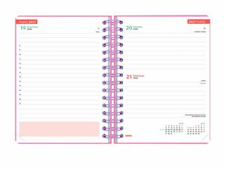 Agenda Finocam Cosmflex 1/4 D&iacute;a/P&aacute;gina Catal&aacute;n 2026-27 Rojo