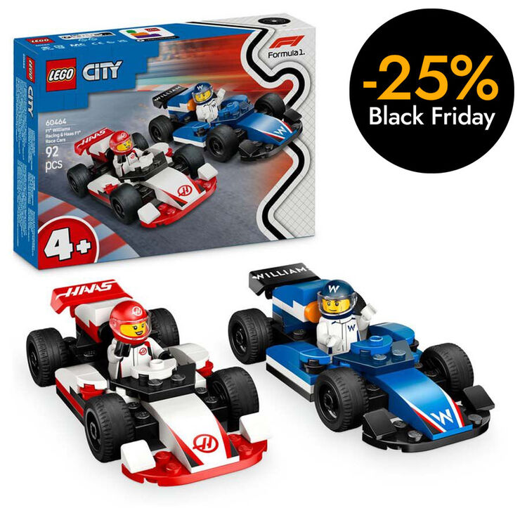 LEGO® LEGO City Cotxes de F1® Williams Racing i Haas F1® 60464