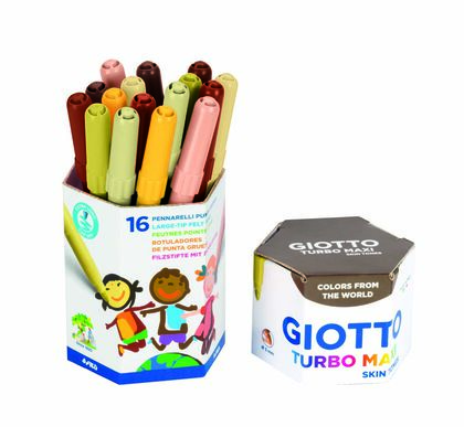 Rotuladores Giotto Turbo Maxi Skin Tones Schoolpack 16 unidades Rotuladores Giotto Turbo Maxi Skin Tones Schoolpack 16 unidades